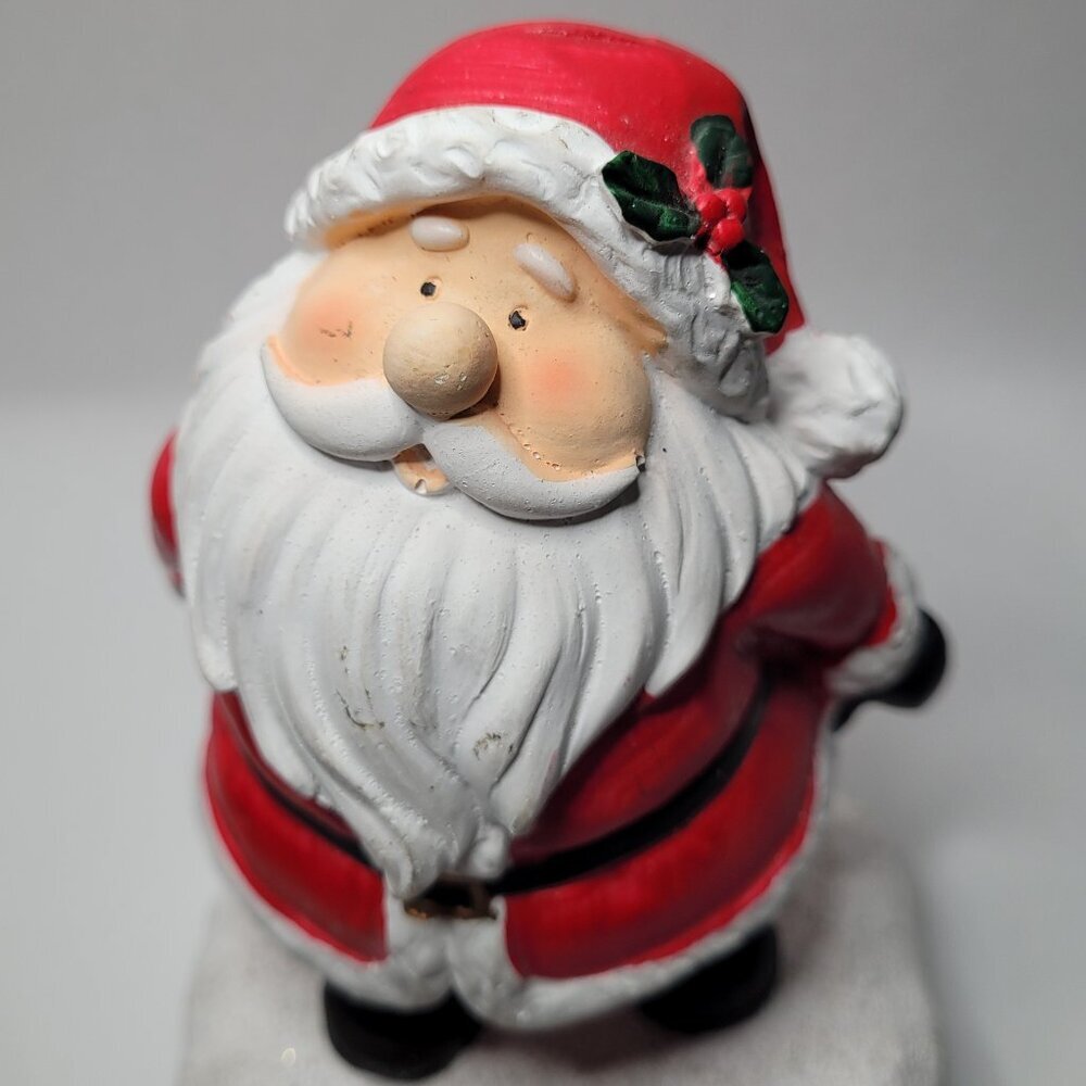 Santa Christmas Stocking Holders 2 Festive Figurines - Picture 9 of 11